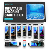 MAV AquaDoc kit front display showing complete spa chemical set and convenience
