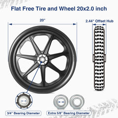MaxAuto close-up of solid rubber tread showing puncture resistance and steady traction
