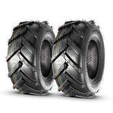 MaxAuto front profile of 16x6.50-8 tire showing aggressive lug pattern and traction benefit