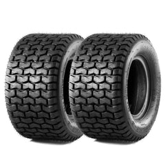 MaxAuto front view of two 13x6.50-6 turf tires showing profile and fit benefits