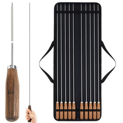 Maxdot front view of ten skewers in packaging showing organized set and convenience