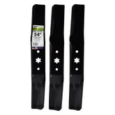 Maxpower 561557B front packaging showing three replacement blades and fit details