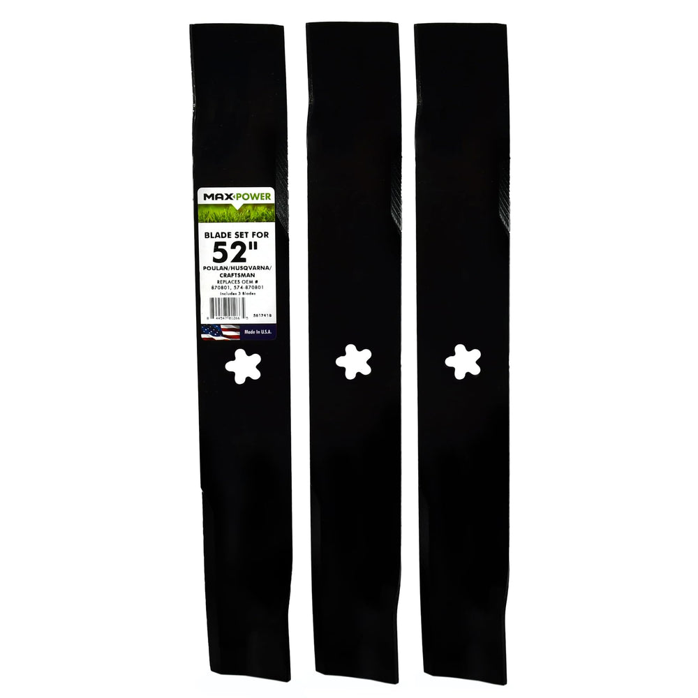 MaxPower front packaging showing three replacement blades and brand, ready replacement