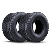 MAXROLLORS front view tire mounted on mower showing fit and durability