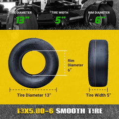 MAXROLLORS close-up of smooth tread showing turf-friendly protection