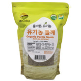 McCabe front packaging showing organic perilla seeds and clear label benefit