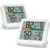 MeesMeek front display pair showing temperature and humidity, quick comfort check