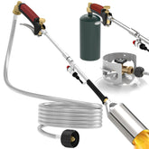 MEFUN torch front view showing rugged head and benefits for fast heating