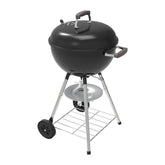 Megamaster front view showing compact kettle and stable legs for easy grilling