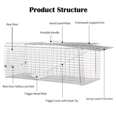 Meibangzz folded trap ready to carry demonstrating compact transport benefit
