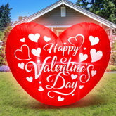 Melisheer front view of red 5ft heart inflatable showing bold shape and curb appeal