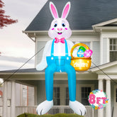Melisheer front view of 8ft bunny showing festive presence and curb appeal