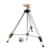 Melnor pulsating sprinkler front view showing full coverage benefit