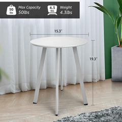 Meluvici size comparison beside chair showing compact scale for small spaces