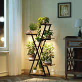MemoCastle front view showing full multi-tiered plant display and lights