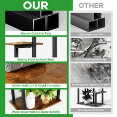 MemoCastle side profile fitted in a narrow corner saving floor space and adding greenery