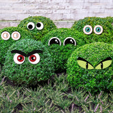 Memorywuu front view of eye signs showing spooky yard impact