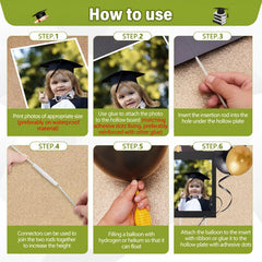 Memorywuu lined yard display of graduation portraits offering striking curb appeal