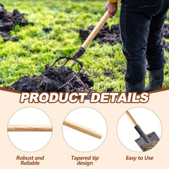 menkxi tapered tip detail for easy installation and secure fit to shovel head