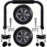 menxigoc front view of installed wheel and handle kit showing improved portability