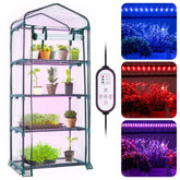 Meonum front view assembled greenhouse showing compact footprint and capacity