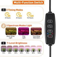 Meonum integrated grow light panel close-up delivering adjustable spectrum