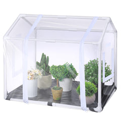 Meonum mini greenhouse front view showing compact protection benefits