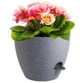 Meowell speckled grey front view showing clean modern planter and visual appeal