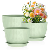 Meowell front view showing all three pots and modern ripple design for display benefit