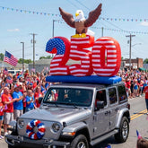 Mepase bald eagle front view on vehicle, patriotic visibility
