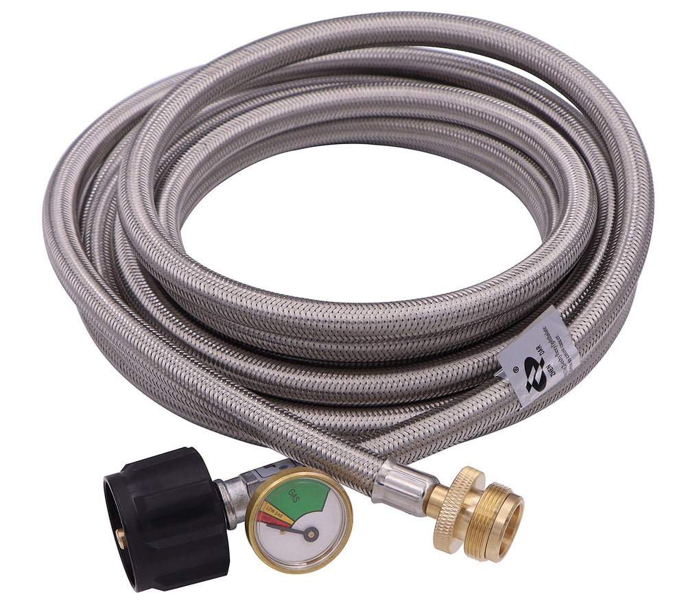 METER STAR front view of adapter hose and fittings showing ready-to-install benefit