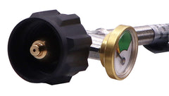METER STAR pressure gauge close-up providing clear propane level monitoring