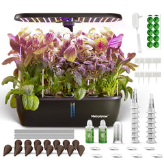 MetryGrow MG-15 frontal mostrando 15 macetas y diseño compacto para cocina