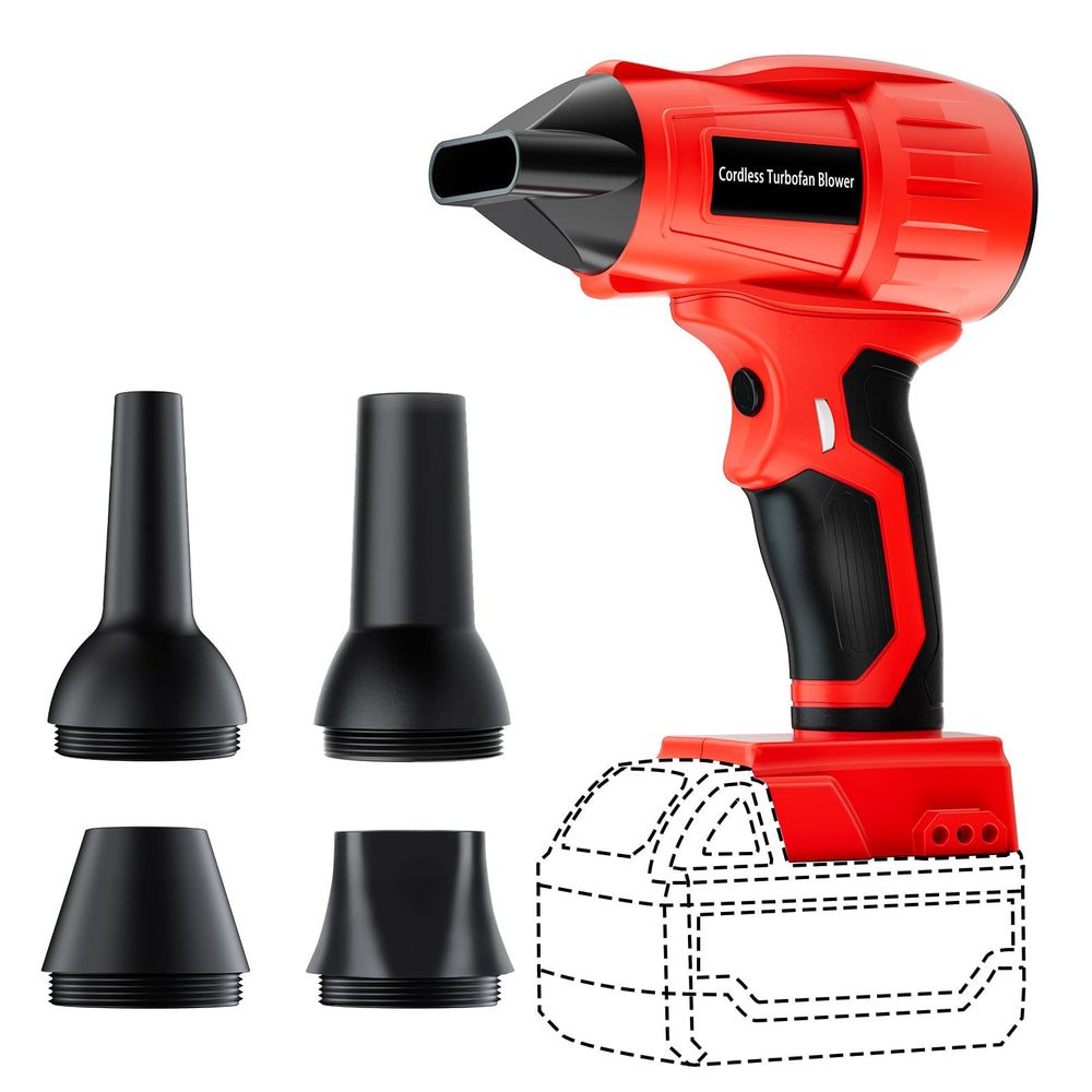 mewryytuo front view of cordless blower showing compact design and portability