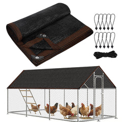 MEWTOGO front view of 10x20ft shade cloth showing full coverage benefit