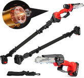 MGYM front packaging showing pole saw kit and battery, clear product overview benefit