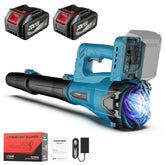 MGYM front view showing blower and packaging, highlights ready-to-use convenience