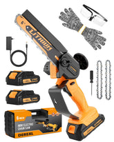 MGYM front view showing compact cordless mini chainsaw benefit easy storage