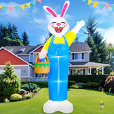 MICOCAH front view of 12ft bunny inflatable bright yard decoration