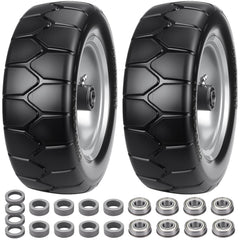Midcos front view wheel assembly showing durable flat-free benefit