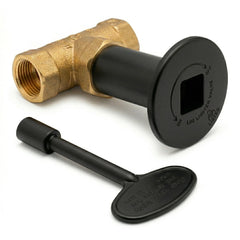 Midwest Hearth front view showing valve with flat black flange and neat finished appearance benefiting aesthetics