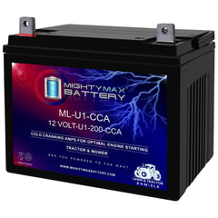 Mighty Max Battery ML-U1-CCA front view showing compact design and durable case