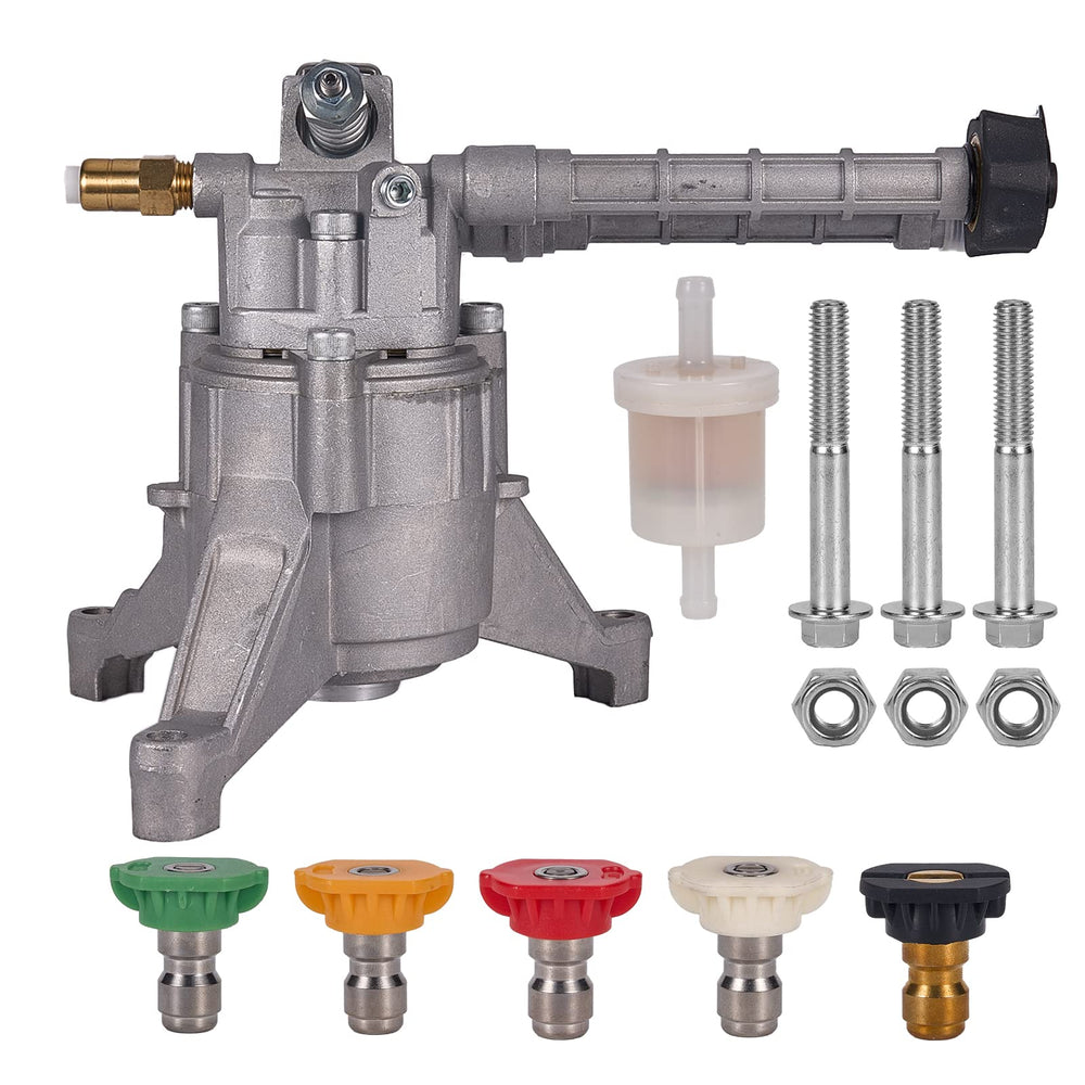 Mikatesi front view pump showing inlet and outlet for easy replacement