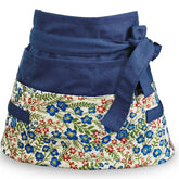 MILCIL front view apron showing pockets and floral trim for organized gardening