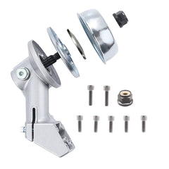 Milikaco gear head front assembly showing robust aluminum housing and easy replacement