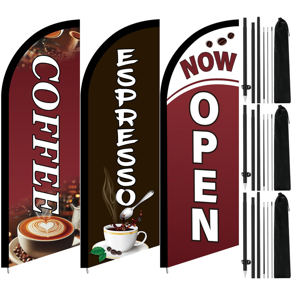 Mindsoft front banner showing bold coffee message and quick visibility