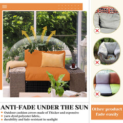 Mindsoft cushion cover in use on patio demonstrates weather-ready seating