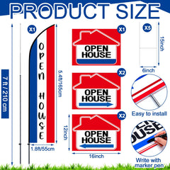 Mindsoft five double-sided yard signs laid out for quick identification