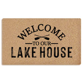 Mingnei front view welcome mat showing lake design and curb appeal