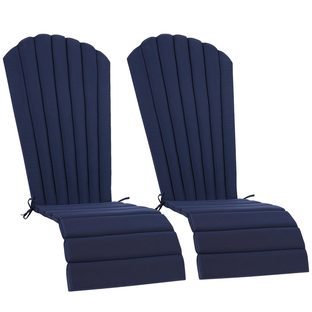 Minventiss front view of two navy cushions showing full coverage and comfort